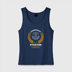 Женская майка Лого Everton и надпись legendary football club