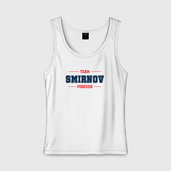 Женская майка Team Smirnov forever фамилия на латинице