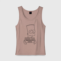 Женская майка Simpson, Bart, Springfield, 159736