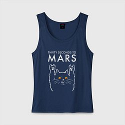 Женская майка Thirty Seconds to Mars rock cat