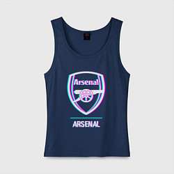 Женская майка Arsenal FC в стиле glitch