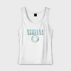 Женская майка Nirvana - смайлик