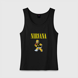 Майка женская хлопок Гомер Nirvana, цвет: черный