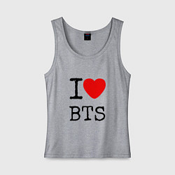 Женская майка I love BTS