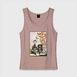 Майка женская хлопок Made in Abyss - poster, цвет: пыльно-розовый