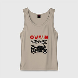 Майка женская хлопок Yamaha - motorsport, цвет: миндальный