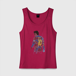 Майка женская хлопок Color Messi, цвет: маджента