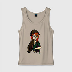 Майка женская хлопок Чуя, цвет: миндальный