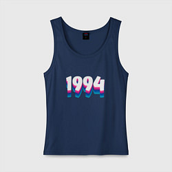 Майка женская хлопок Made in 1994 vintage art, цвет: тёмно-синий