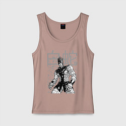 Майка женская хлопок Whitesnake - stand of Enrico Pucci - Jojo - part 6, цвет: пыльно-розовый