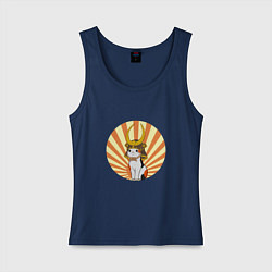 Женская майка Котик - самурай