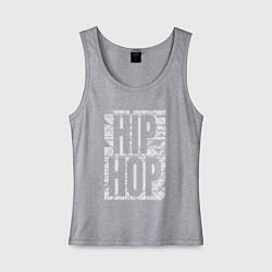 Женская майка Hip hop большая поцарапанная надпись