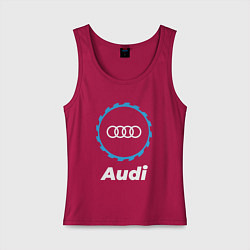 Майка женская хлопок Audi в стиле Top Gear, цвет: маджента