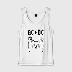 Женская майка AC DC - rock cat