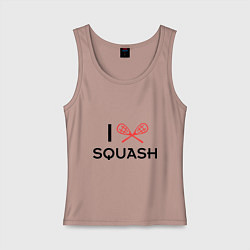 Женская майка I Love Squash