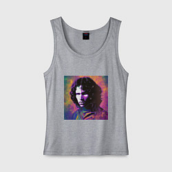 Майка женская хлопок Jim Morrison few color digital Art, цвет: меланж