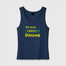 Майка женская хлопок 100 drunk, цвет: тёмно-синий