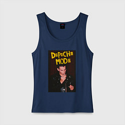 Майка женская хлопок Depeche Mode Dave, цвет: тёмно-синий