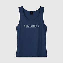 Майка женская хлопок Banishers logo, цвет: тёмно-синий
