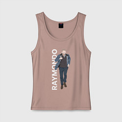 Майка женская хлопок Рэймондо, цвет: пыльно-розовый