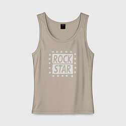 Майка женская хлопок Star rock, цвет: миндальный