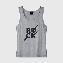 Майка женская хлопок Рок барабанщик, цвет: меланж
