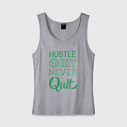 Женская майка Hustle hit never quit