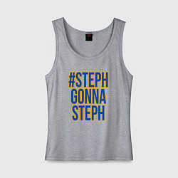 Майка женская хлопок Steph gonna Steph, цвет: меланж