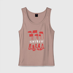 Майка женская хлопок Depeche Mode - Spirit tour merch, цвет: пыльно-розовый