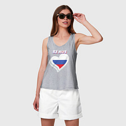 Майка женская хлопок 53 регион Новгородская область, цвет: меланж — фото 2