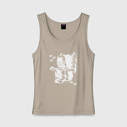 Майка женская хлопок Dop dop yes yes, цвет: миндальный