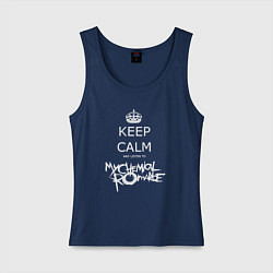 Майка женская хлопок My Chemical Romance keep calm, цвет: тёмно-синий
