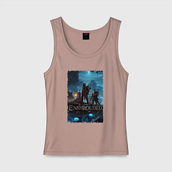 Майка женская хлопок Герои из Enshrouded, цвет: пыльно-розовый