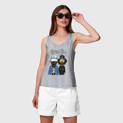 Майка женская хлопок Cypress hill - B Real and Sen Dog, цвет: меланж — фото 2