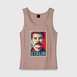 Майка женская хлопок Face Stalin, цвет: пыльно-розовый