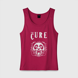 Майка женская хлопок The Cure rock panda, цвет: маджента