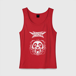Майка женская хлопок Babymetal rock panda, цвет: красный