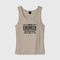 Женская майка I am an engineer