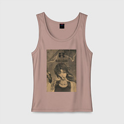 Майка женская хлопок Пираты Чёрной лагуны, цвет: пыльно-розовый