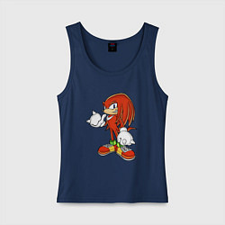 Майка женская хлопок Ехидна Наклз - соник, цвет: тёмно-синий