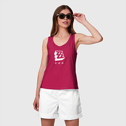 Майка женская хлопок Zenless Zone Zero logo, цвет: маджента — фото 2