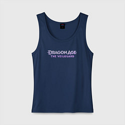 Майка женская хлопок Dragon age the veilguard logo, цвет: тёмно-синий