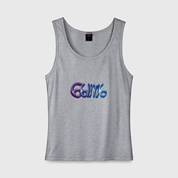 Майка женская хлопок Быть - надпись, цвет: меланж