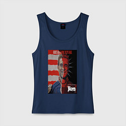 Майка женская хлопок Американский символ, цвет: тёмно-синий