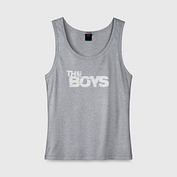 Майка женская хлопок The boys logo, цвет: меланж