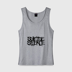 Майка женская хлопок Suicide Silence, цвет: меланж