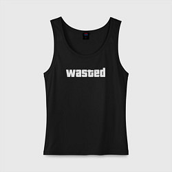Майка женская хлопок Wasted, цвет: черный