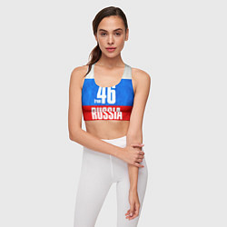 Топик спортивный женский Russia: from 46, цвет: 3D-принт — фото 2