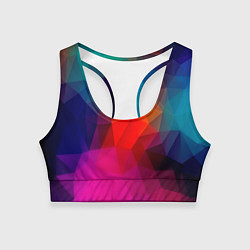 Топик спортивный женский Abstraction, цвет: 3D-принт