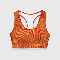 Топик спортивный женский Abstract waves, цвет: 3D-принт